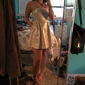 Gold cocktail dress
